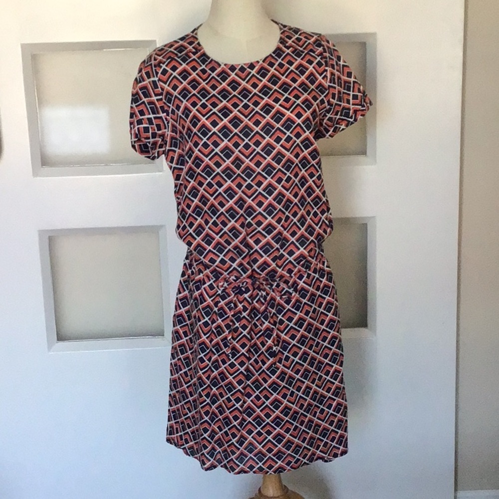 Linen high low midi dress.